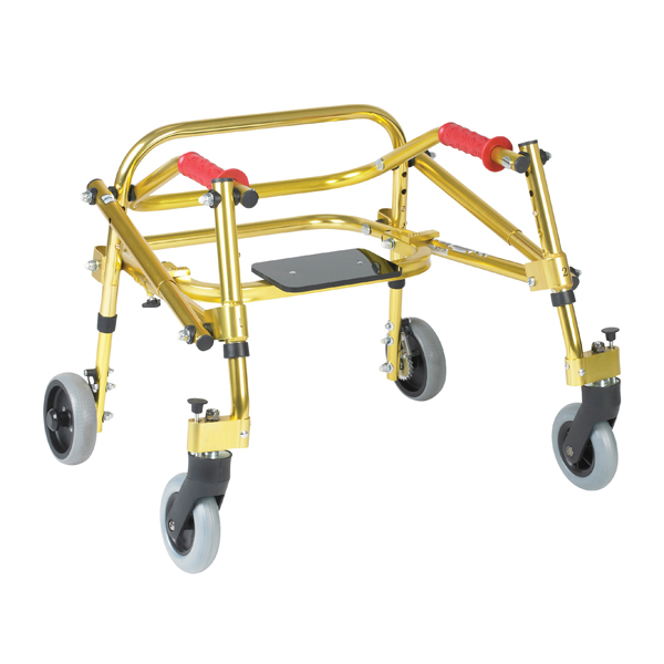 Nimbo Rehab Lightweight Posterior Posture Walker with Seat - Goldenrod Yellow Tyke - Click Image to Close